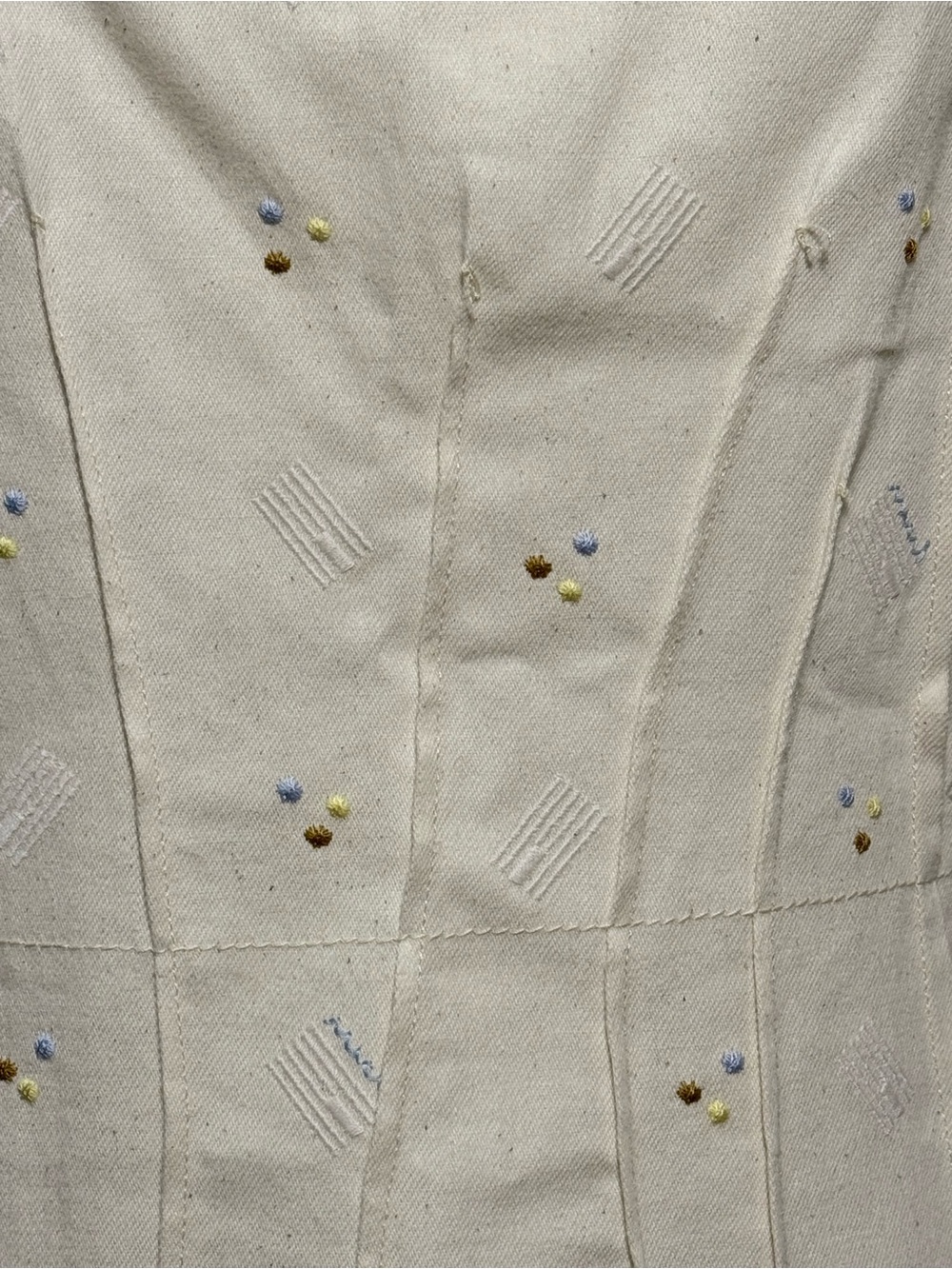 NWT - Marni Embroidered Denim Mini Dress in Bone White Size 6 - Picture 7 of 13